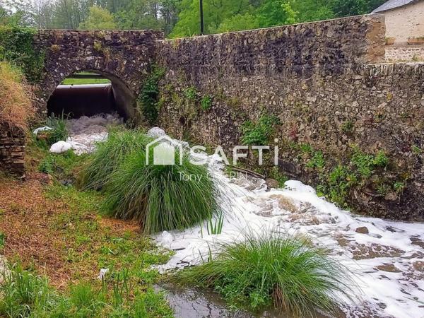 Maison de bourg du XII e siècle, commerces, au calme.