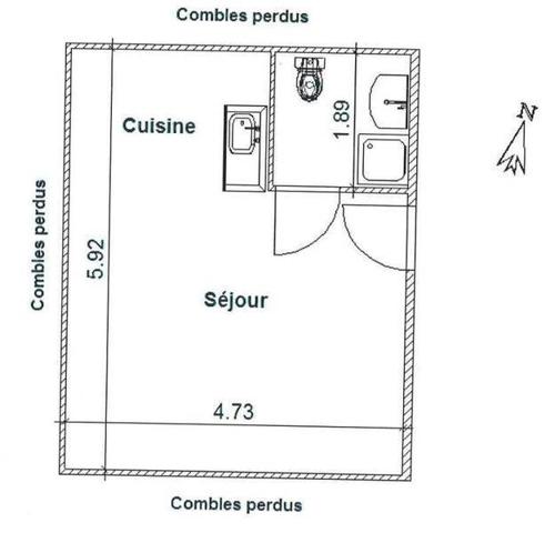 Appartement 1 pièce                                        - 44300 Nantes Réf : 10826