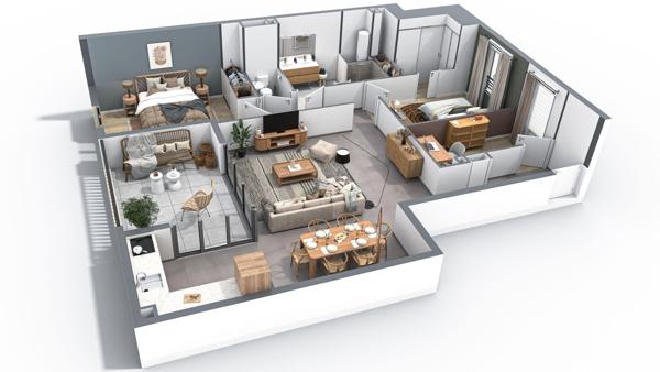 Appartement à vendre 3 pièces 87 m² Saint-Denis