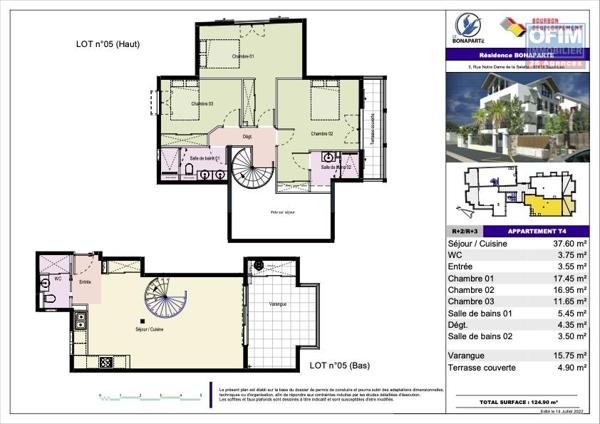 A VENDRE SAINT-LEU CENTRE T4 DUPLEX