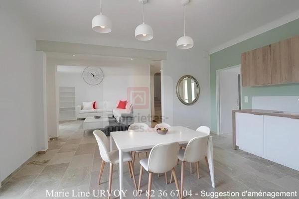 Graveson 13690 - Maison rénovée 151 m² - 4 chambres - bureau - terrasse - cours et parking