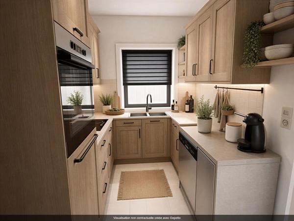 Duplex T3 bis de 88m² centre ville Erdre avec stationnement, Nantes 44000