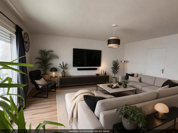 Duplex T3 bis de 88m² centre ville Erdre avec stationnement, Nantes 44000
