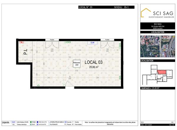 Bureau en location à Lucciana 20290