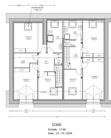 Maison mitoyenne 2 côtés Évette-Salbert 110 m²