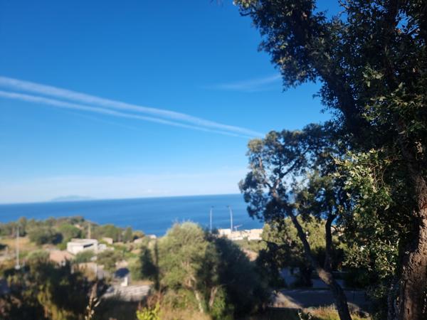 Bastia, terrain vue mer avec permis de construire