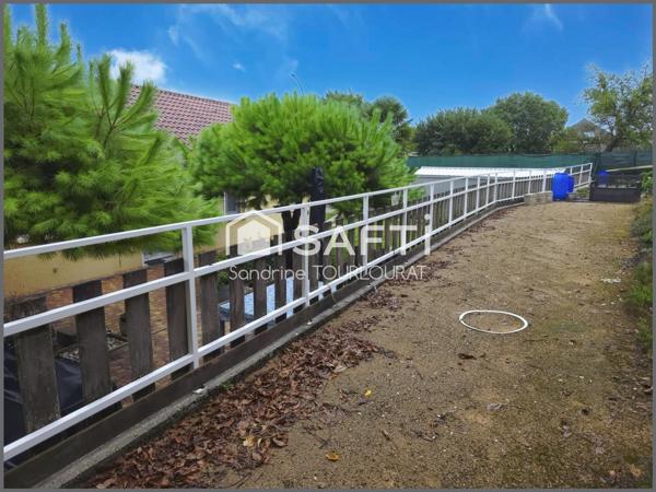 Maison plain pied 5 chambres, jardin