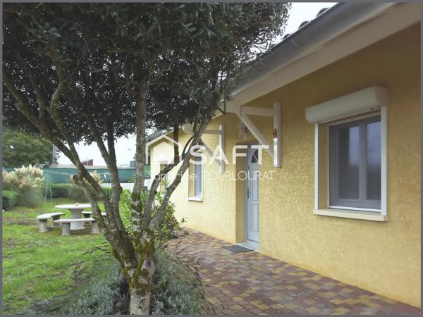 Maison plain pied 5 chambres, jardin