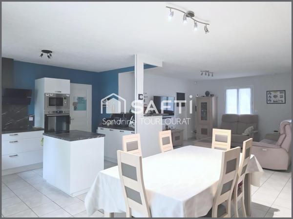 Maison plain pied 5 chambres, jardin