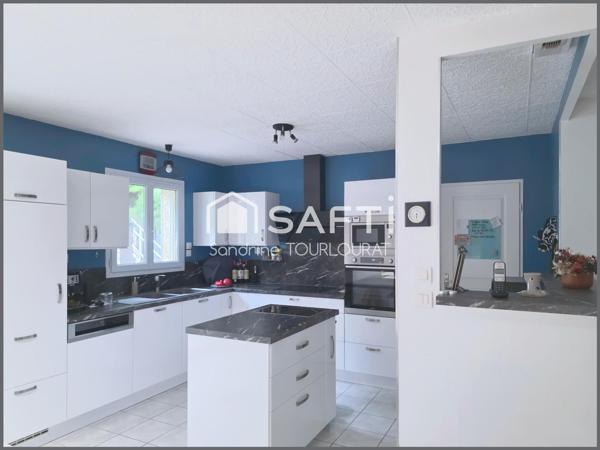 Maison plain pied 5 chambres, jardin