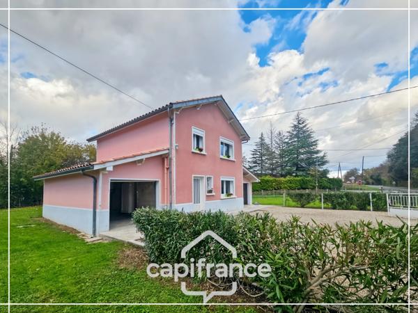 Maison individuelle 4 pièces, jardin clos de 700m², deux garages