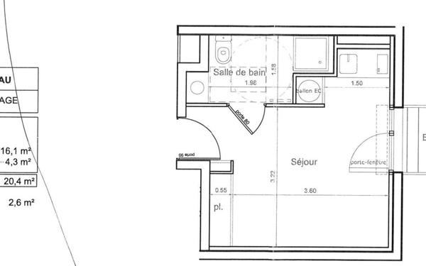 Appartement à louer    1 pièce • 20,40 m2 La Rochelle
