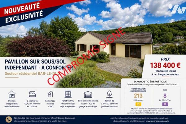 PAVILLON SUR SOUS/SOL INDEPENDANT - A CONFORTER
