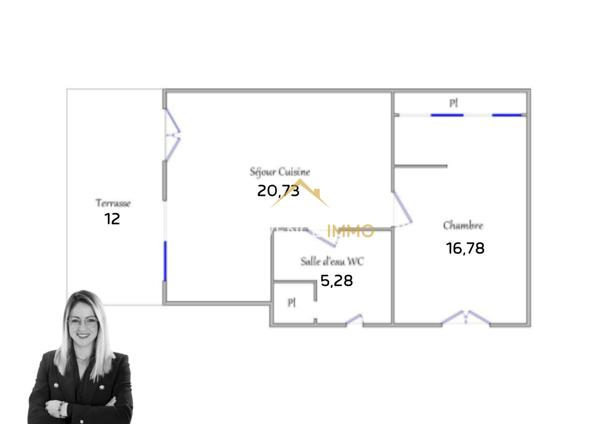 Eyguières (13430) T2 EN REZ DE JARDIN AVEC TERRASSE ET PLACE DE PARKING, CENTRE VILLE