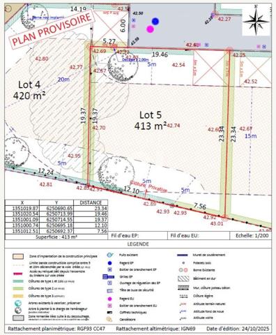 TERRAIN GRANDCHAMP-DES-FONTAINES - 413 m2