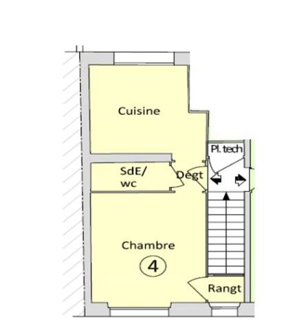 2 pièces - 24 m2 - Nantes - Quartier Mangin