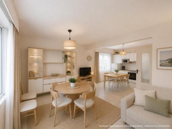 Appartement Jullouville : plage et commerces à pied, 47 m2