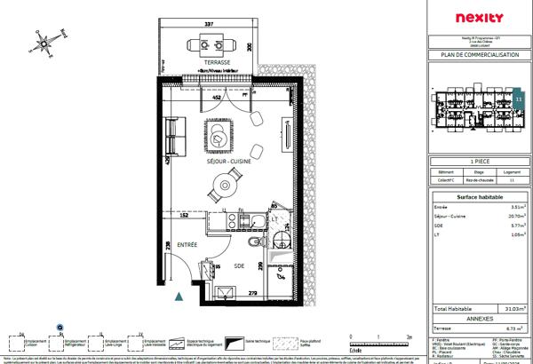 PROGRAMME NEUF LIVRAISON  4T2027 Appartement T1 a Luisant 28