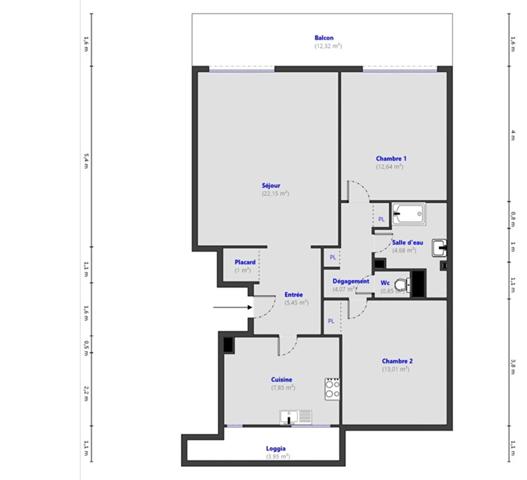 T3 rénové avec terrasse exposée sud-ouest à Fréjus Plage, lumineux, garage et parking