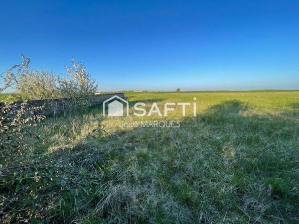 Terrain plat 851 m² façade 50ml libre constructeur