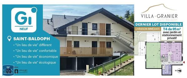 Appartement à vendre 4 pièces 91.57m² Saint-Baldoph (73190)