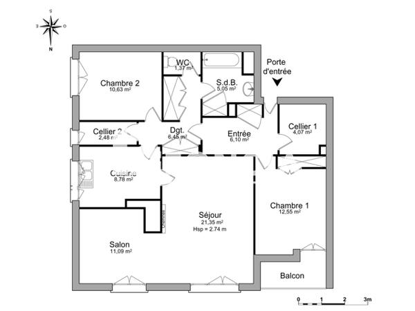 Location Appartement 4 pièces 89.92 m² - 100 AVENUE DE VERDUN Bordeaux 33200