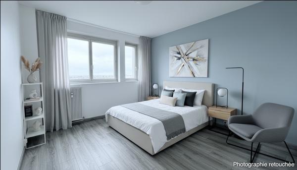 Tourcoing – Centre | 100 m² | 2 chambres | Loggia ~10 m² | Cave ~8 m²