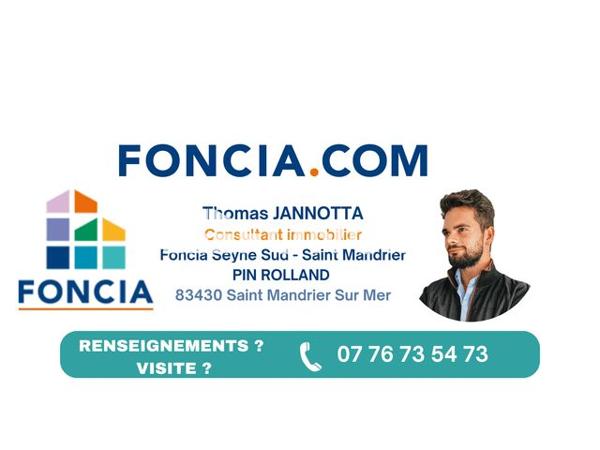 À vendre Studio 20 m² - Saint-mandrier-sur-mer 83430