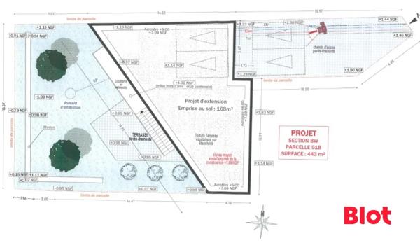 Terrain 443m²