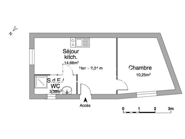 Location Appartement 2 pièces 28.29 m² - 5 RUE BALZAC Dijon 21000