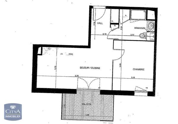 Appartement à louer 2 pièces 41.12m² Lyon (69008)