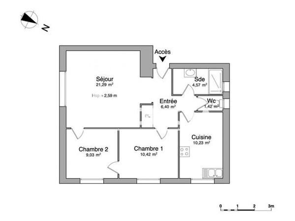 Location Appartement 3 pièces 63.36 m² - 48 AVENUE CONDORCET Sartrouville 78500