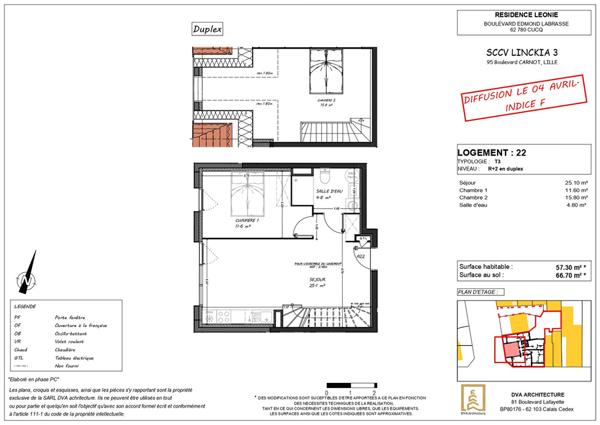 Appartement Stella 3 pièces 57.3 m²