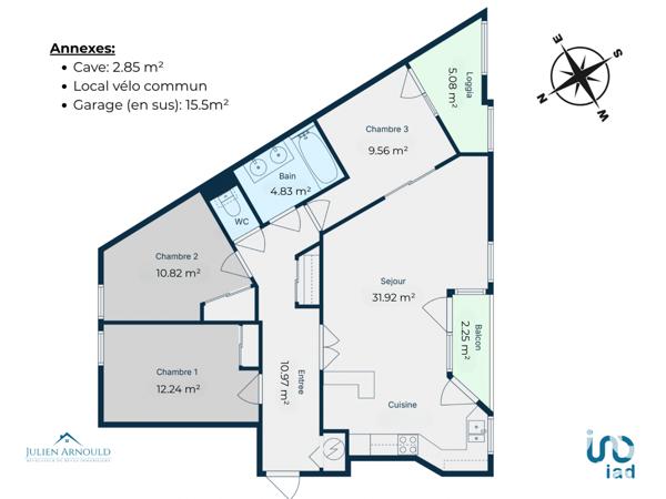 Appartement à vendre 4 pièces 82 m² Cran-Gevrier