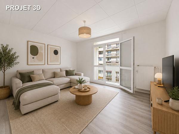 Appartement rénové Valence T3 de 57 m2 avec balcon et cave