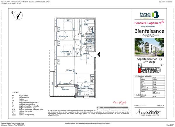 T3 AVEC BALCON - CAEN RIVE DROITE