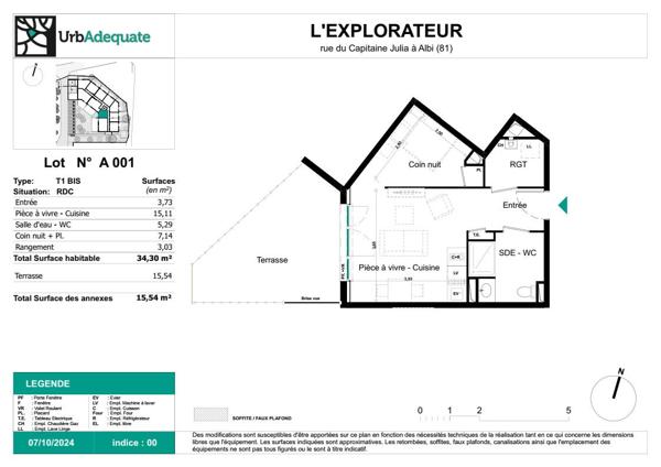 Appartement neuf T1 34.30 m2