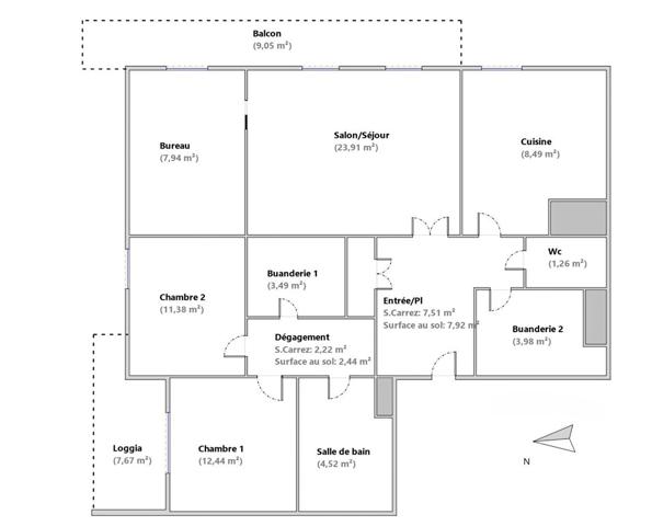 COLOMIERS / Vente Appartement 4 Pièces 87 m²