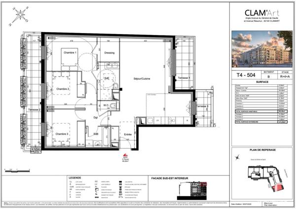 Appartement à vendre 4 pièces 89 m² Clamart