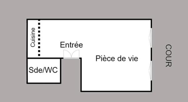 Studio à Vendre 21m2 (17m2 Carrez) - Paris 17ème - Plaine Monceau - Pont Cardinet