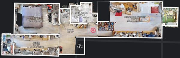 Nice (06100) Grand 2 pièces traversant avec 2 balcons - Nice Cessole