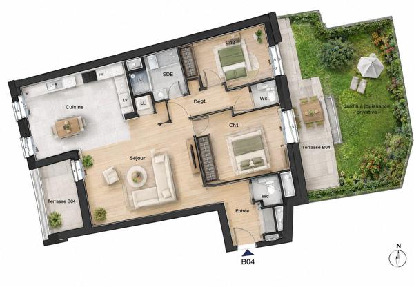 Appartement (neuf) à vendre 3 pièces 75 m² Douvres-la-Délivrande