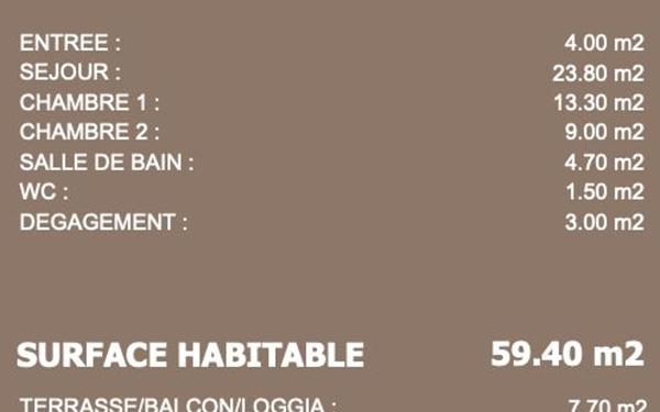 Appartement à vendre    3 pièces • 59,40 m2 Neuville-sur-Saône