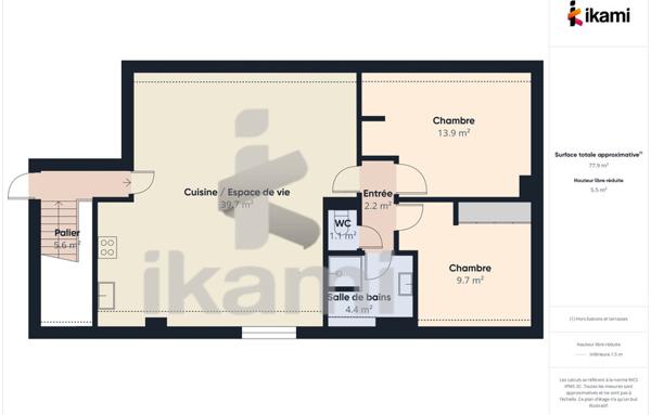 Appartement de 58 m²