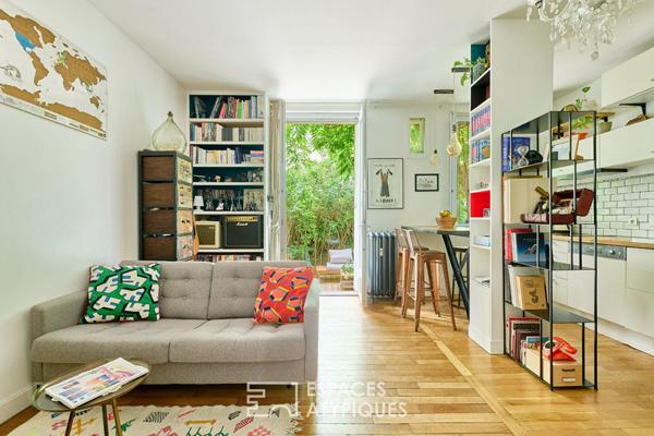 Duplex sur cour avec son jardin arboré