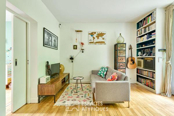 Duplex sur cour avec son jardin arboré