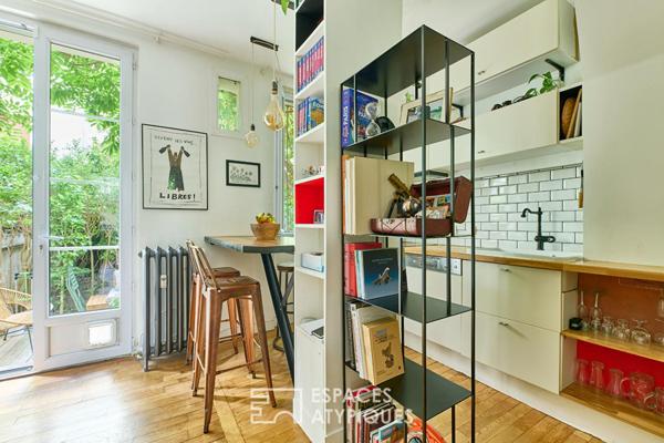 Duplex sur cour avec son jardin arboré