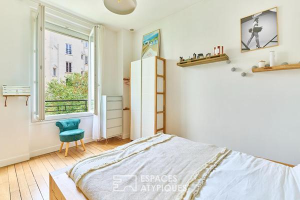 Duplex sur cour avec son jardin arboré