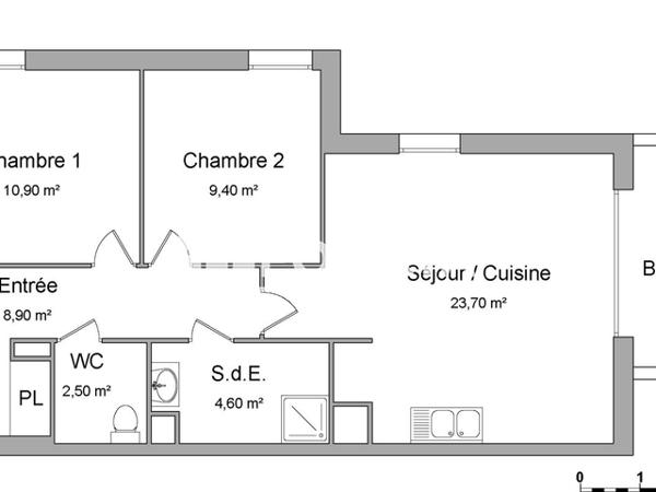 Location Appartement 3 pièces 60 m² - 16 RUE ALBERT FORCINAL Gisors 27140