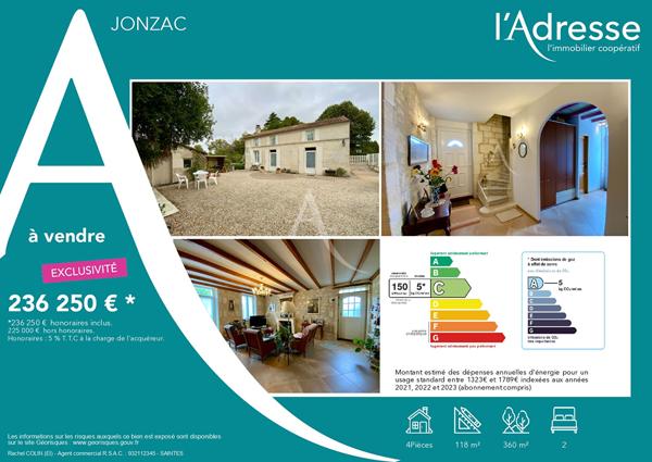 Maison de 118 m2 dans Jonzac